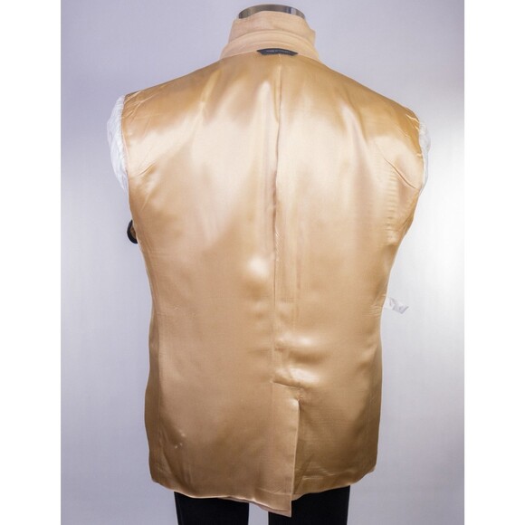 Banana Republic Sport Coat Patch Pockets Solid Beige Sz 42S 100% LINEN 2-Button - Picture 12 of 14